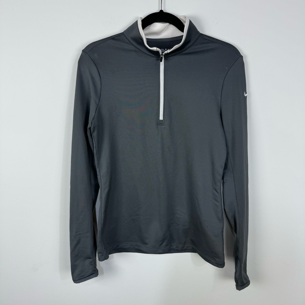Nike Golf Performance Gray Grey Quarter Zip Pullover Jacket